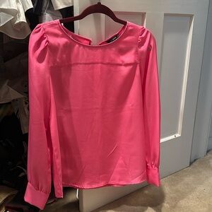 J.Crew silk shirt, hot pink, size S